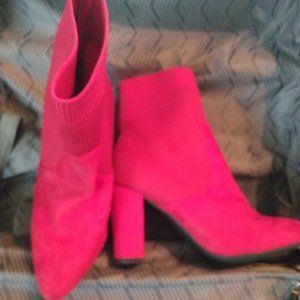 Red ankle boots excellent condition